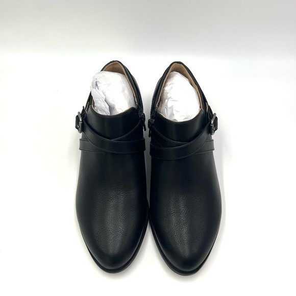 NEW LifeStride Womens Size 7 Adley Black Faux Vegan Leather Ankle Boots‎ Shoes - Picture 4 of 14